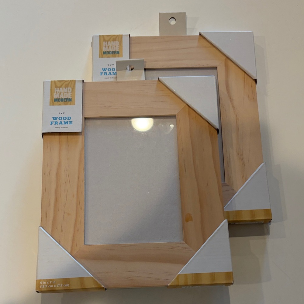 Natural Wood Picture Frame Set